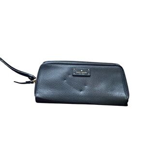 Kate Spade Staci Large black leather wristlet